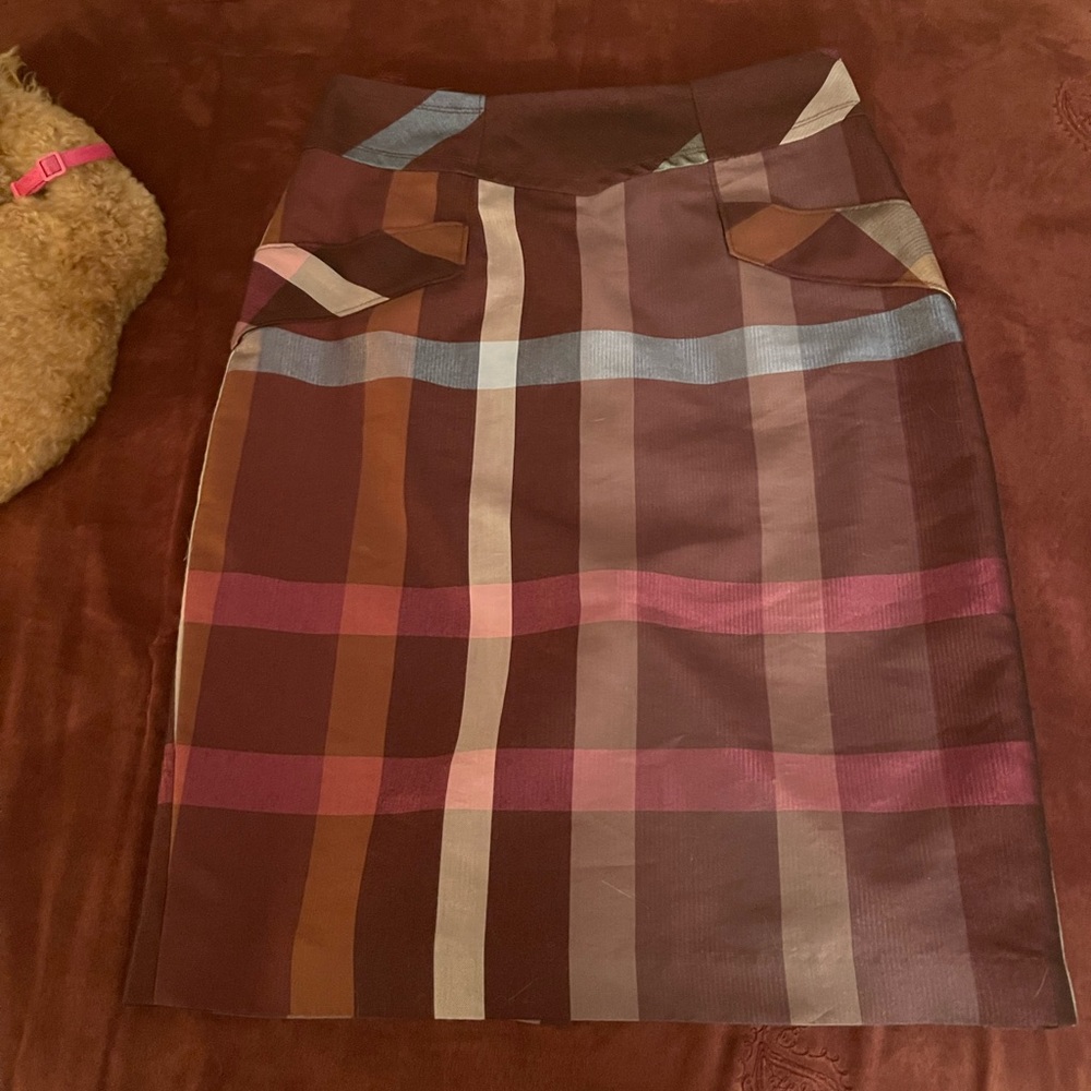 Purple plaid Yoana Baraschi skirt Size 8 Anthropologie